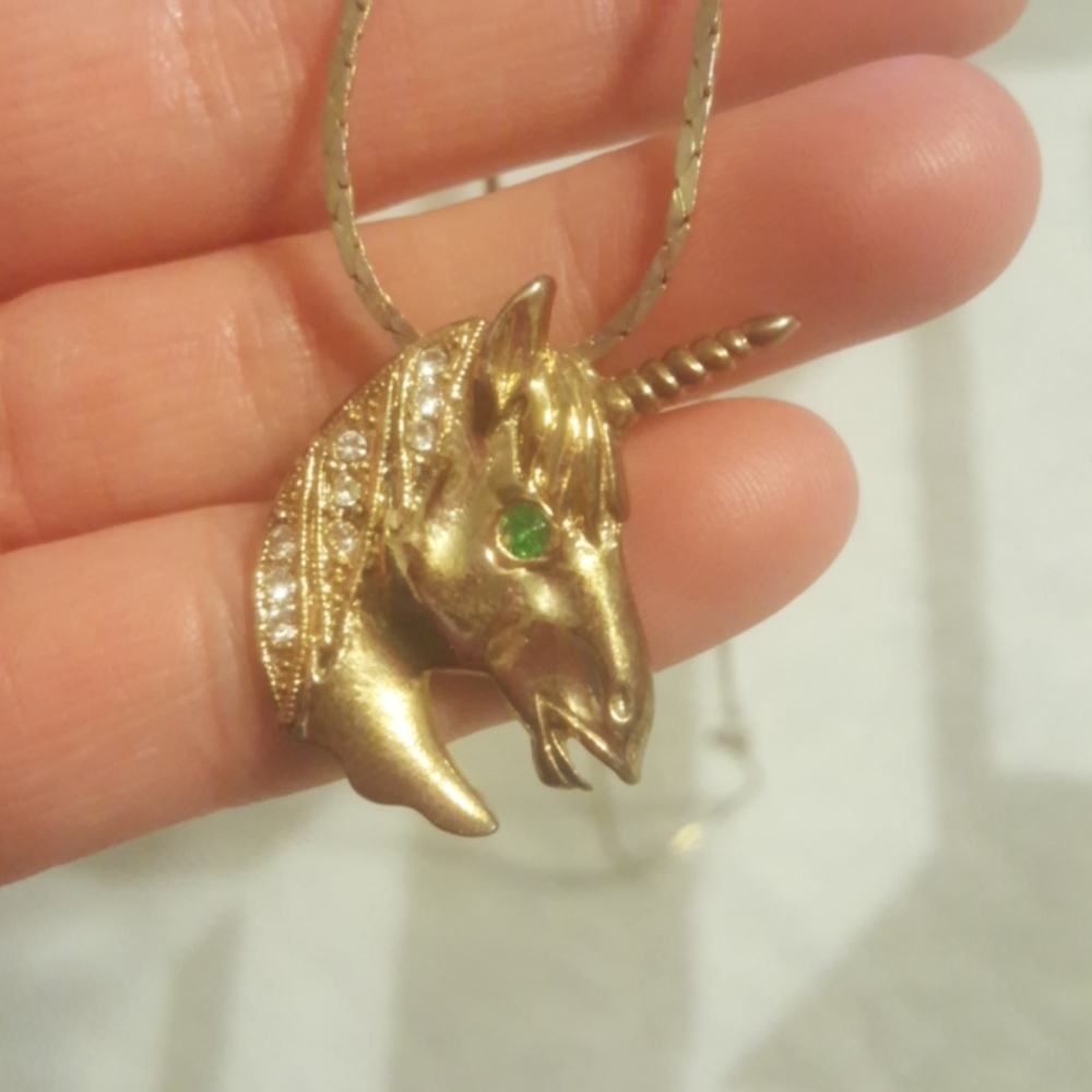 Vintage unicorn necklace